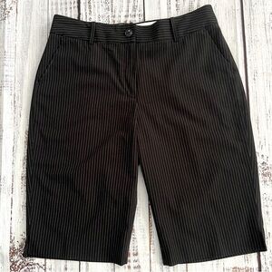 Worthington Black & White Pinstripe Skimmer Shorts
